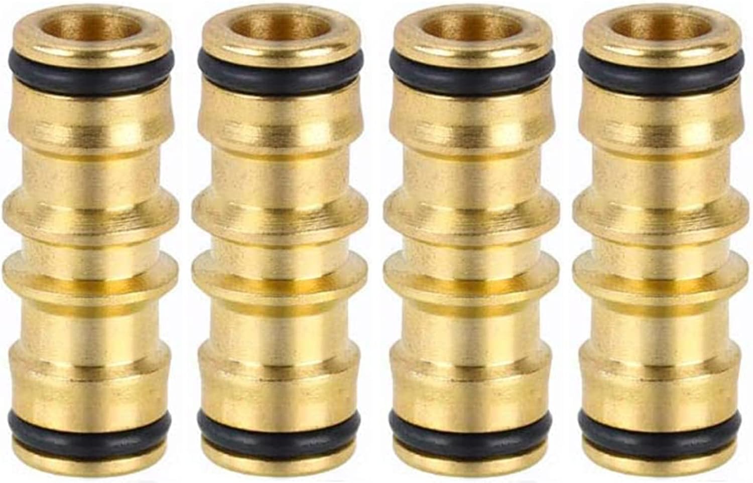 Set Mit 4 Doppelten Messing-außengewinde-kupplungen Für Gartenschläuche, Schnellkupplungen Für Die Gartenbewässerung