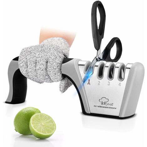 Professioneller 4-in-1-küchenmesserschärfer Mit Rutschfestem Und Ergonomischem Design Für Den Privaten Und Professionellen Gebrauch…