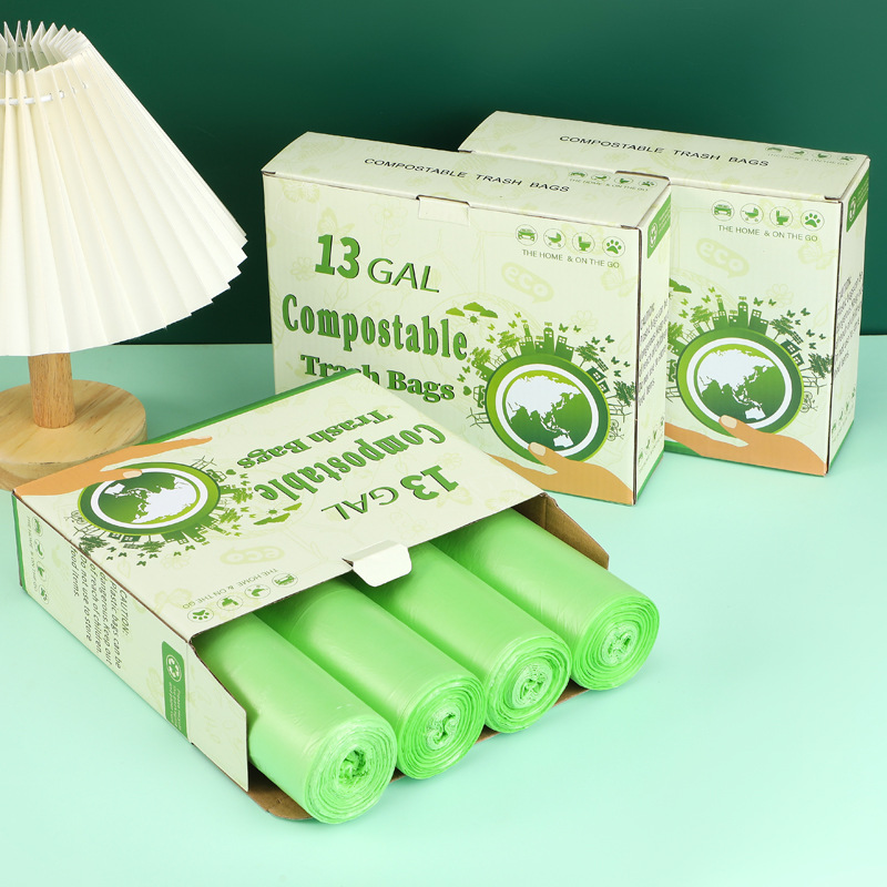 Biologisch Abbaubare Müllsäcke, 60 Bio-müllsäcke, Abbaubar Und Recycelbar, 100 % Recycelt, Extrem Reißfest, Auslaufsicher, Bio-müllsäcke (60 X 80 Cm)