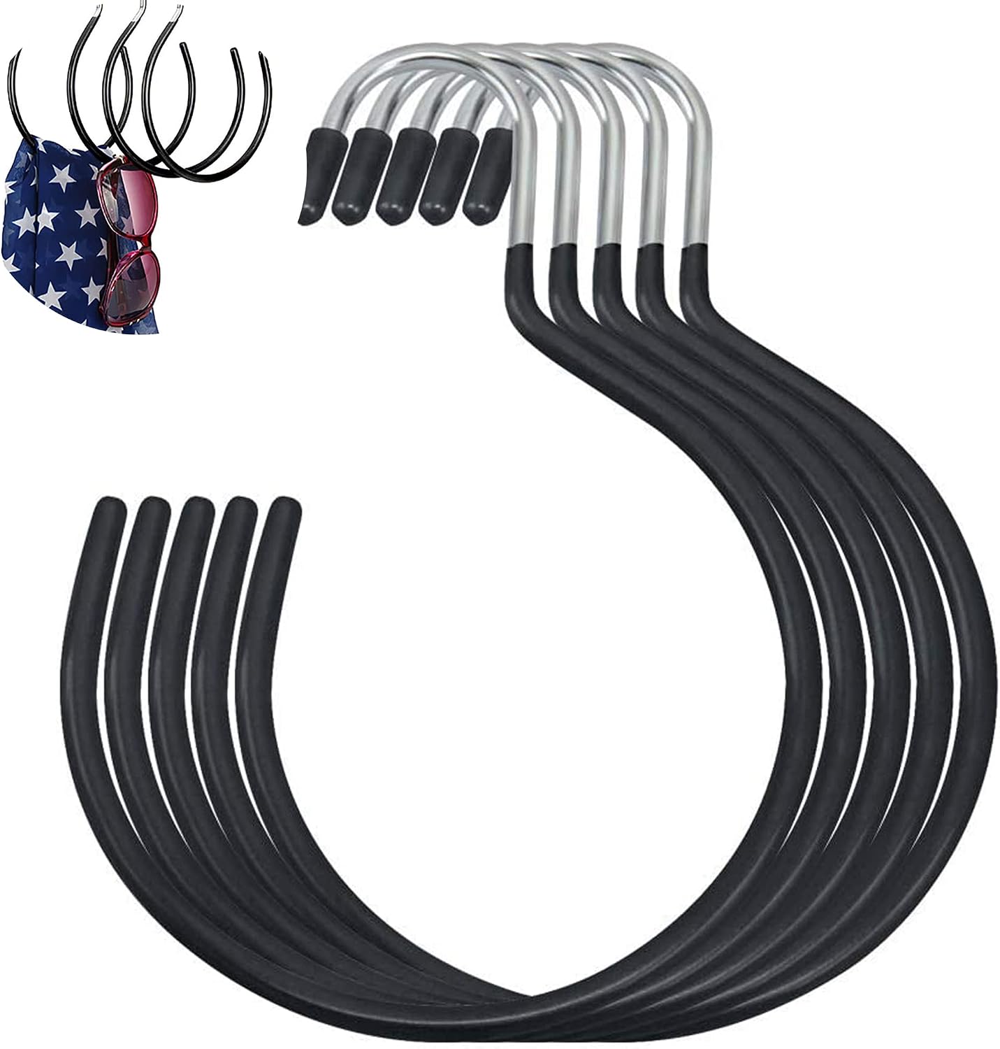 5-teiliges Schalhalter-set, Accessoire-aufhängerring, Schalhalter Für Schals, Krawatten Und Gürtel, Samt-krawattenhalter, Hochwertiges Design, Schalhalter Für Seidenschals Und Krawatten