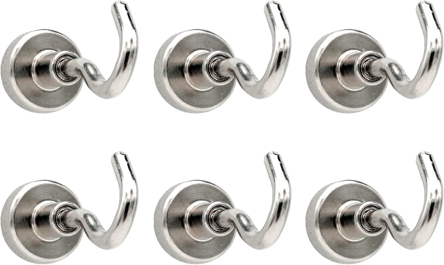 Magnetische Haken, Starker Neodym-magnet, 5,5 Kg Zugkraft, Für Küchenzubehör, 16 Mm, 6er-pack