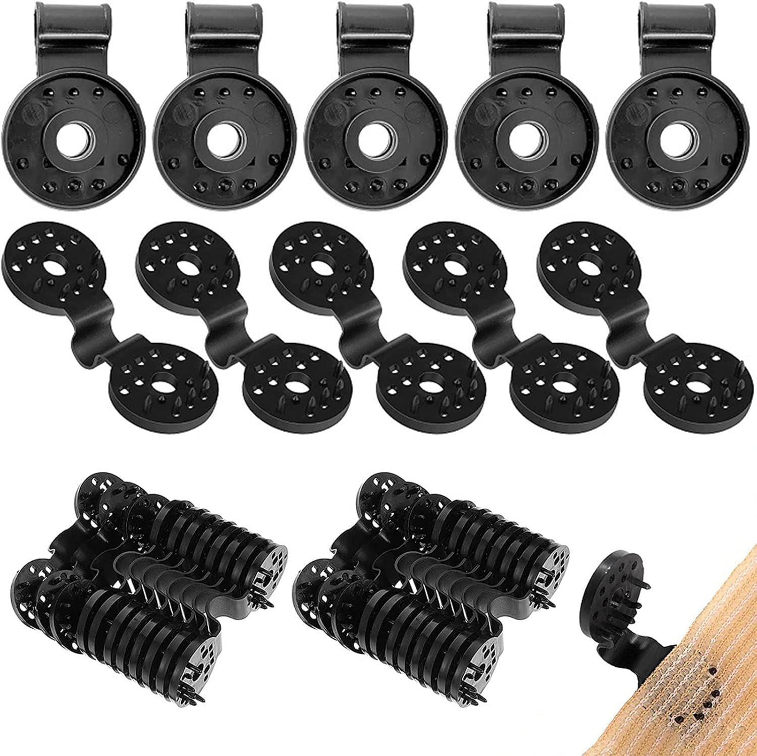 Spezialclips Mit Öse, Clips Für Sonnenschutznetze, Befestigungselemente Für Outdoor-netze, Haken Für Zaungewebe, Schattierungsnetze, Winddichtes Gewebe (40 Stück)