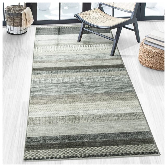 Floordirekt - Teppich-läufer Auf Maß Naxos Grau-anthrazit 80 X 400 Cm