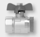 Floortec Kugelhahn Set Horizontal 1" Ig X 1" Ag