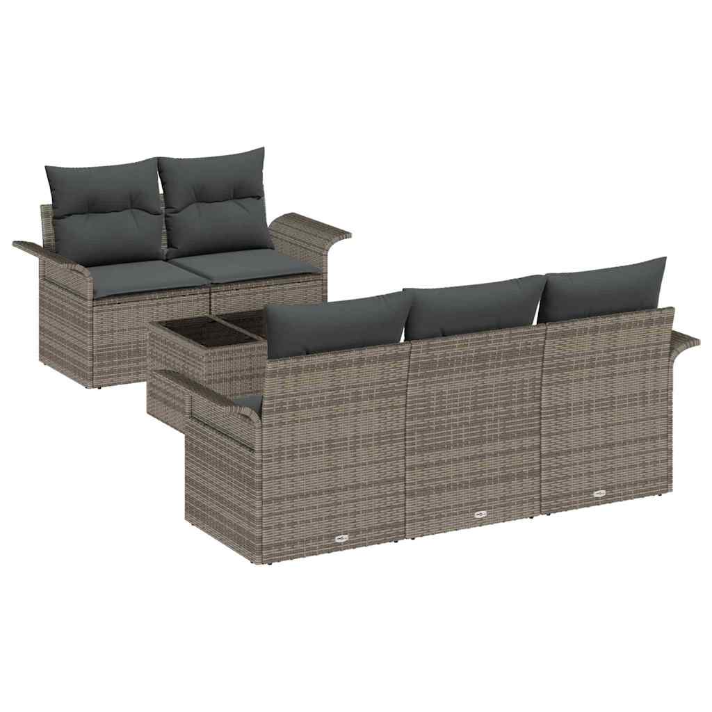 Maison Exclusive - Garten-sofa-set 6 Stk. 5-sitzanzahl Grau