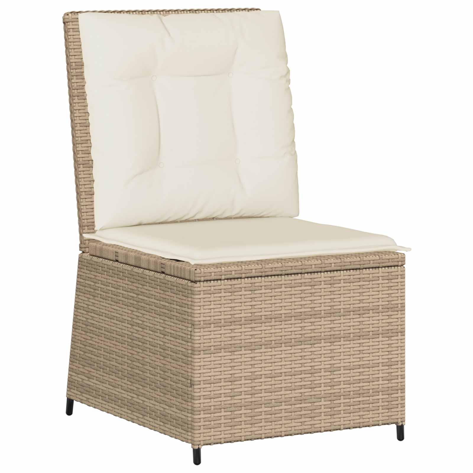 Maison Exclusive - Garten-sofa Beige Und Cremeweiß Poly-rattan