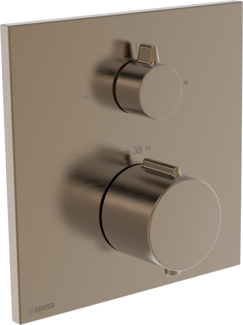 Hansa Ha Fm-set F. Zwei Abgänge Hansaeasytherm - 8114 Ros. Eckig Bronze Gebürstet, 8114926281