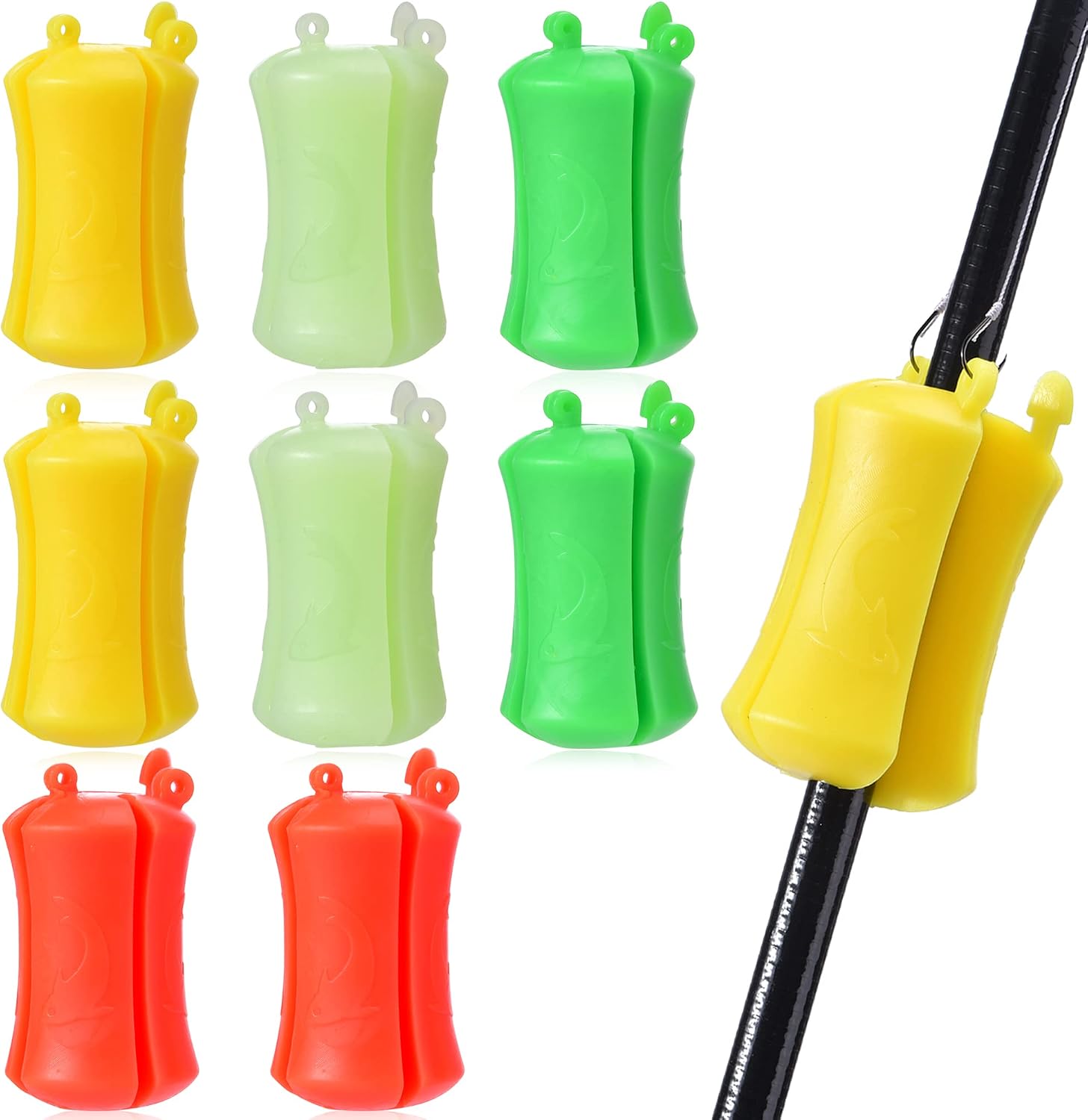 Set Mit 8 Robusten Angelrutenclips – Kugelgelenk Für Boote – Wiederverwendbar – Aus Silikon