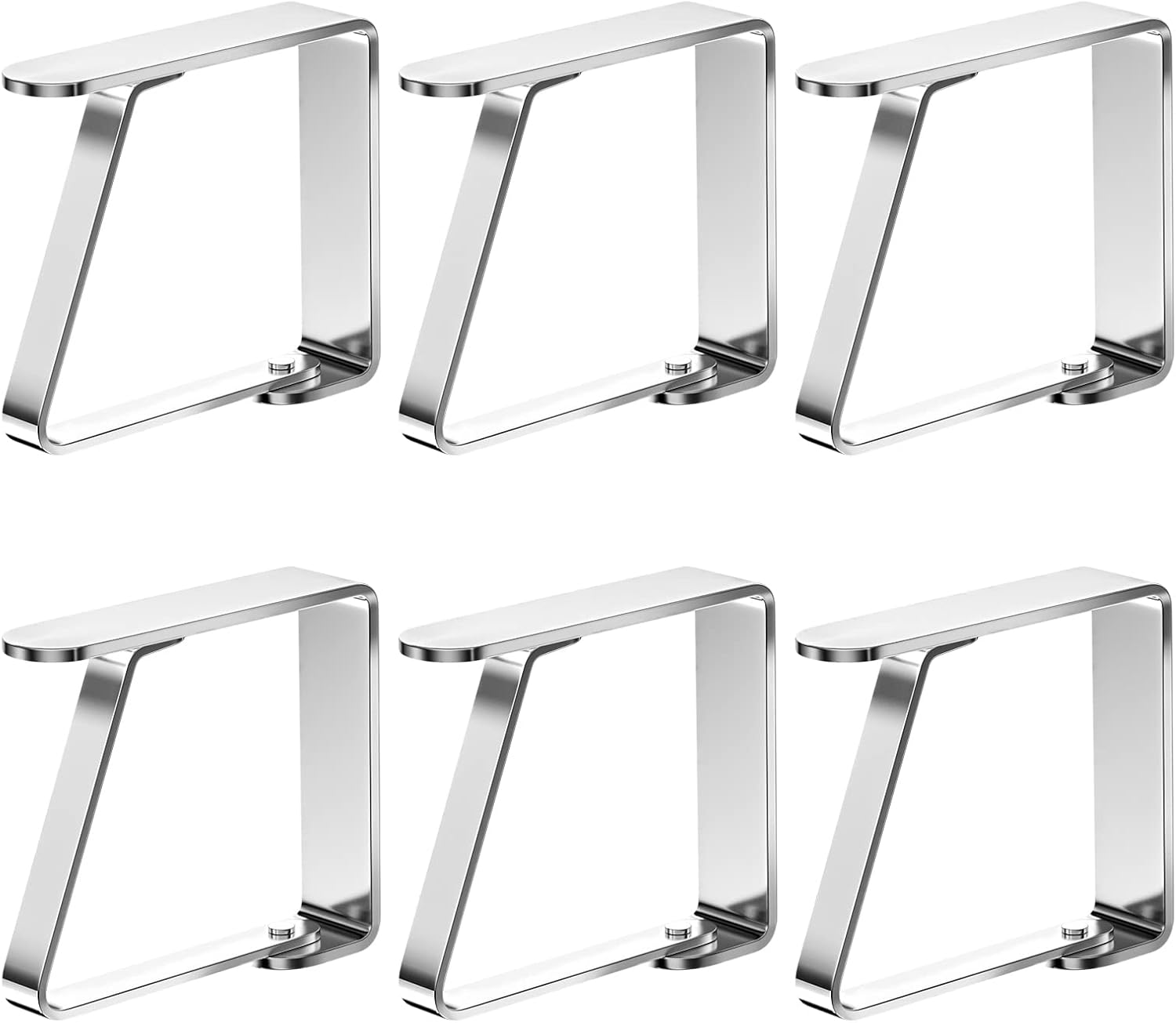 6-teiliges Set Großer Tischdeckenclips Aus Edelstahl, Flexible Und Mobile Tischdeckenbefestigungen, Tischdeckenclips Für Den Außenbereich Für 0-5,5 Cm Dicke Gartentische, Esstische Für Familien Und Re