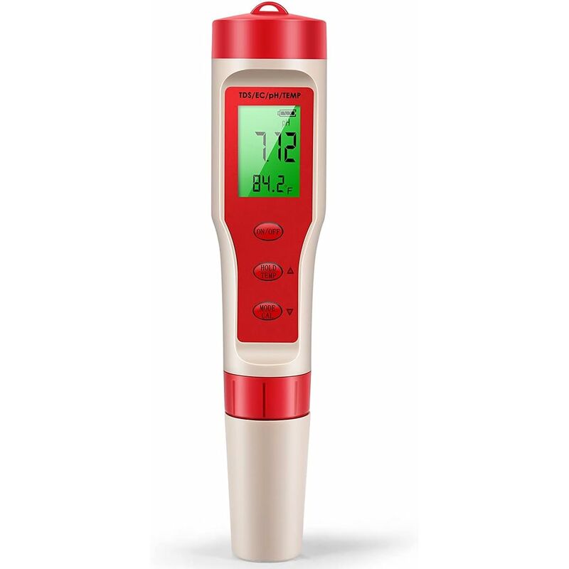 Ph-meter, Digitales 4-in-1-ph-meter Mit Ph/tds/ec/atc-funktion Für Trinkwasser, Hochpräziser Ph-tester ±0,01 Für Hydrokultur, Aquarien, Schwimmbäder, Taschenwasserqualitätstester