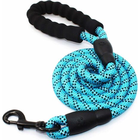 Robuste 150 X 1,2 Cm Hundeleine Mit Komfortablem, Gepolstertem Griff, Stark Reflektierenden Nähten Für Mehr Sicherheit Bei Nacht, Geeignet Für Alle Hundegrößen (blau)
