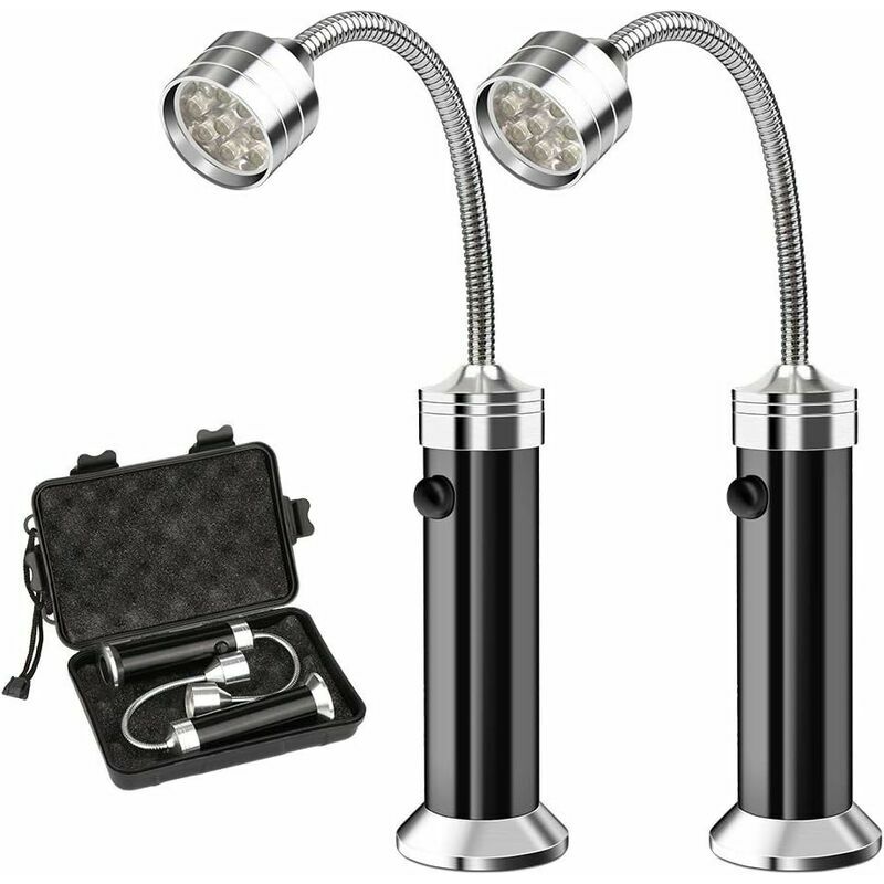 Led-grillleuchten-set Mit Magneten, Flexibel, Flexibel, Schwarz – 2er-pack