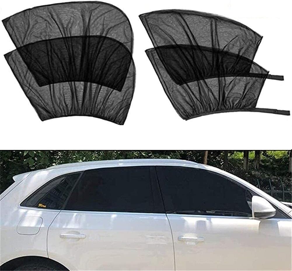Universeller Sonnenschutz Fürs Autofenster, Uv-schutz, Anti-moskito-vorhang, Atmungsaktives Netzgewebe Zum Schutz Von Babys Und Haustieren Vor Der Sonne, Für Die Meisten Fahrzeuge (4-teiliges Set)