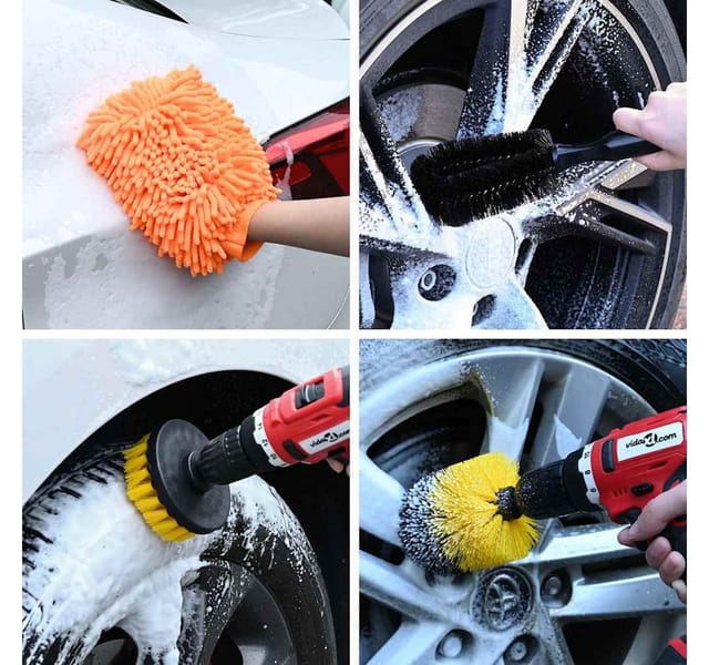 Auto-reinigungsbürsten-set 14 Teile 14 Pcs Mehrfarbig Vidaxl