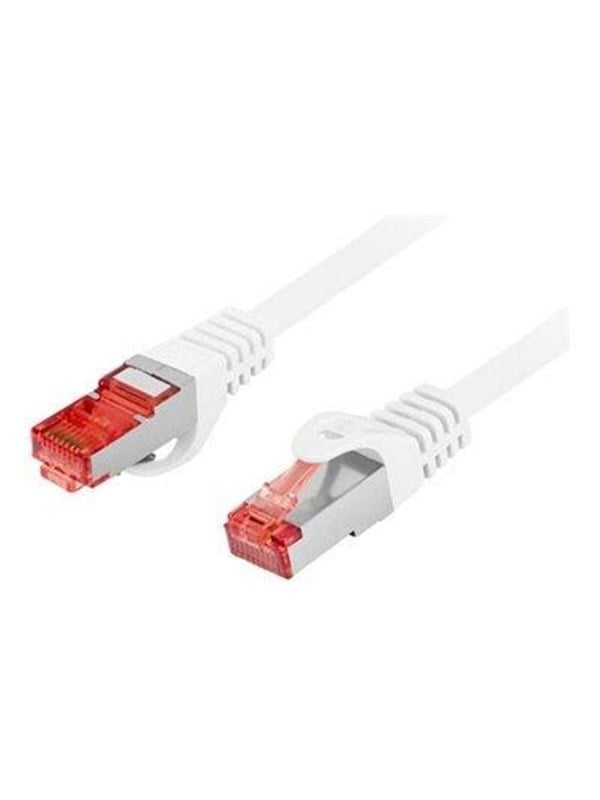 Lanberg patch cable - 25 cm - white - Wei