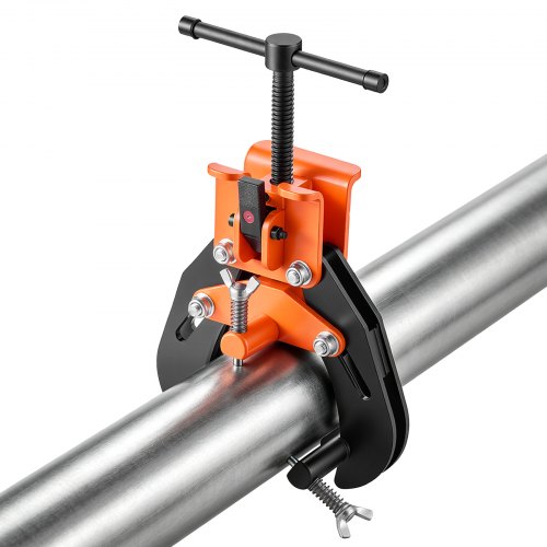 VEVOR Rohrausrichtungsklemme für Ø25-76,2mm Rohre Ausrichtungswerkzeug, Rohrausrichtungsschelle für Werkstatt Baustelle & Industrie, Stahlkonstruktion, 3-Punkt, mit T-Griff & Schnellverschlussknopf