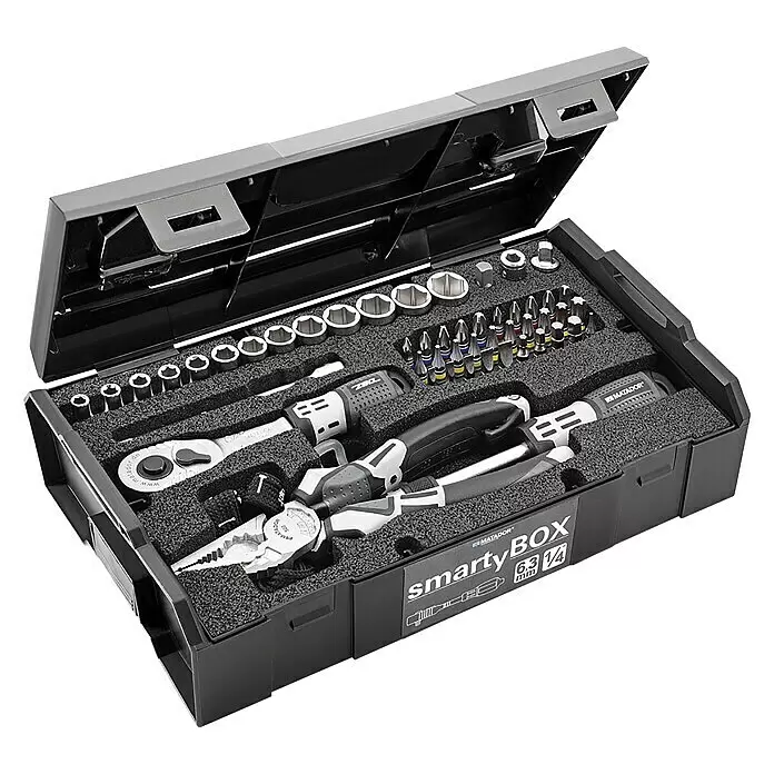 Steckschlüssel-Set Smartybox S1 (61 -tlg., Antriebsgröße: ¼″)
