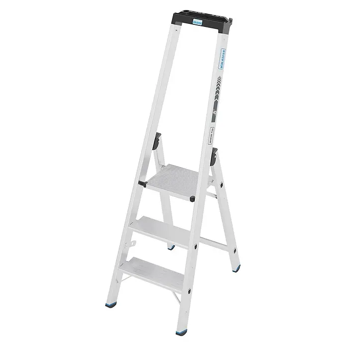 Krause Stehleiter XL 1x3 (Anzahl Tritte: 3 Stk., Arbeitshöhe: 160 cm, Belastbarkeit: 225 kg, Aluminium)