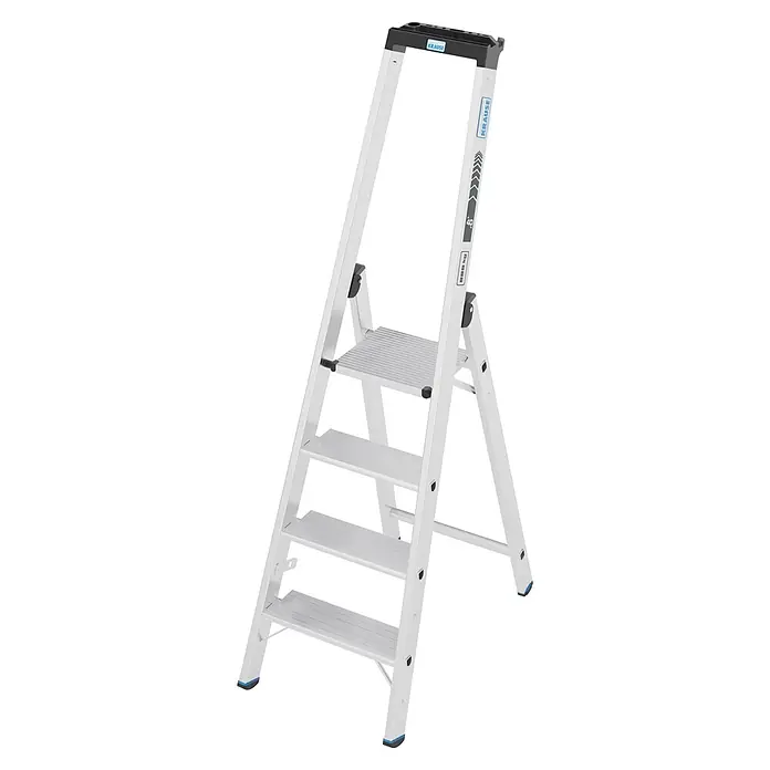 Krause Stehleiter XL 1x4 (Anzahl Tritte: 4 Stk., Arbeitshöhe: 180 cm, Belastbarkeit: 225 kg, Aluminium)
