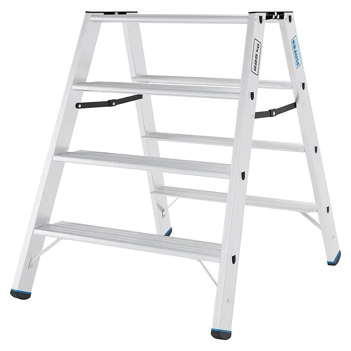 Krause Doppel-Klapptritt XL 2x4 (Anzahl Tritte: 8 Stk., Belastbarkeit: 225 kg, Aluminium)