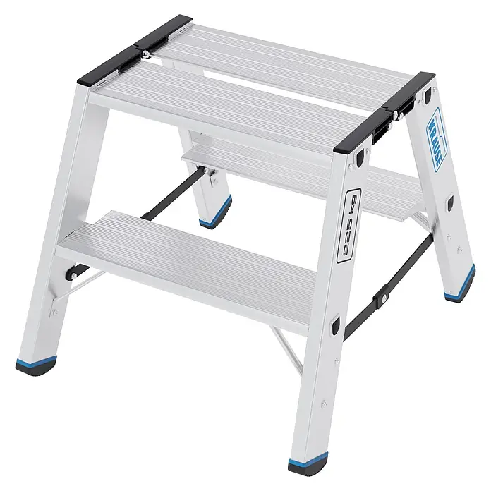 Krause Doppel-Klapptritt 2X2 Stufen (Anzahl Tritte: 4 Stk., Belastbarkeit: 225 kg, Aluminium)