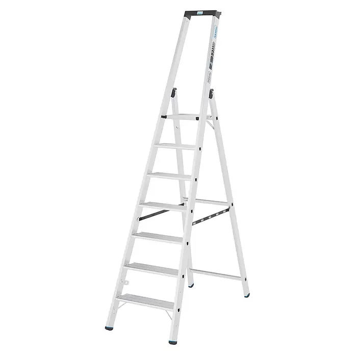 Krause Stehleiter XL 1x7 (Anzahl Tritte: 7 Stk., Arbeitshöhe: 250 cm, Belastbarkeit: 225 kg, Aluminium)