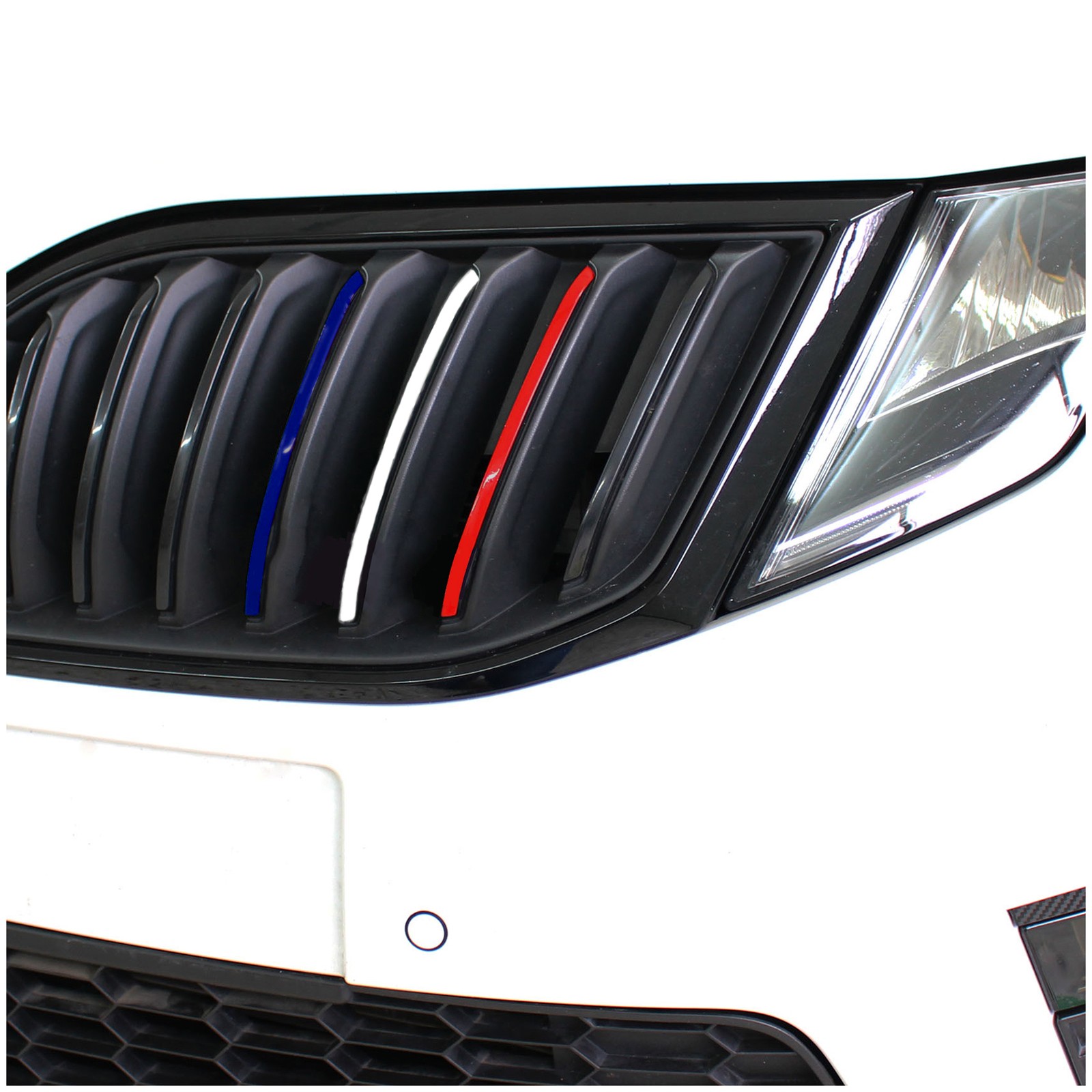 Autoaufkleber Kühlergrill Stripes Set Auto Nierenaufkleber Folie Frankreich K005
