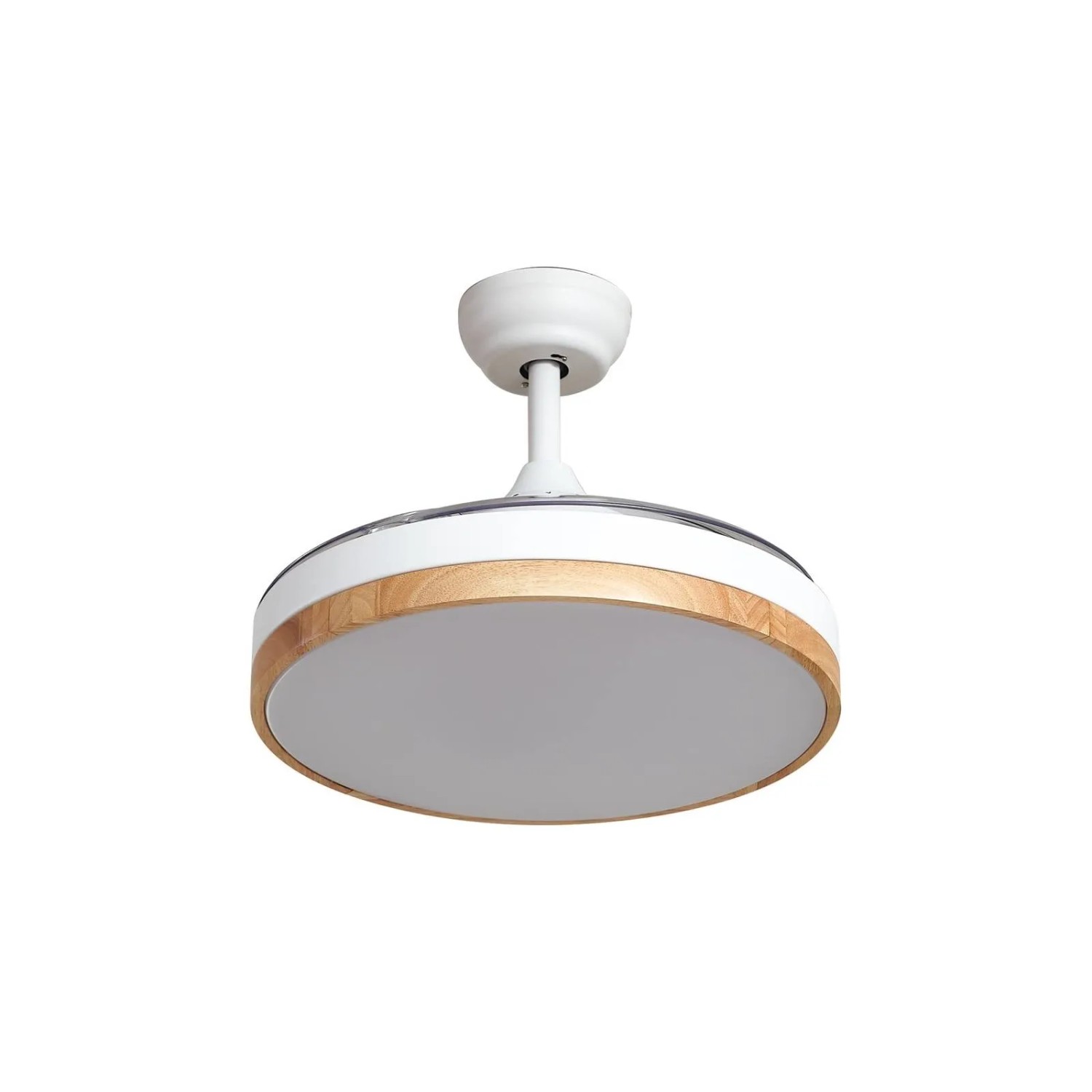 Lindby LED Deckenventilator mit Lampe Oras 10022094 Leselampe Modern in Weiß aus Metall 1-flammig Wohnzimmerleuchte