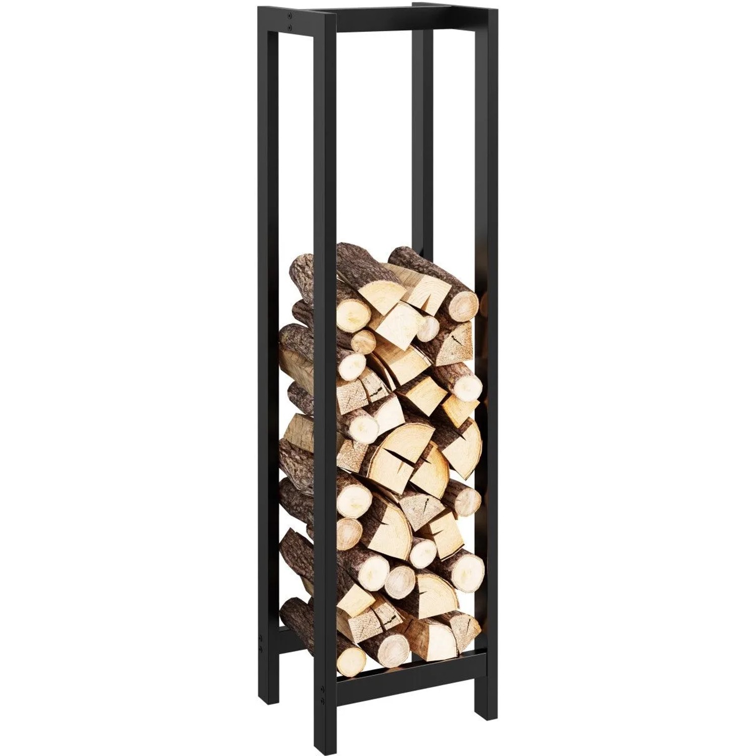 BLACK OAK Kaminholzregal SAM – Modernes Holzregal aus Stahl Pulverbeschichtet für Kaminholz Innenbereich, Stabil & Zeitlos