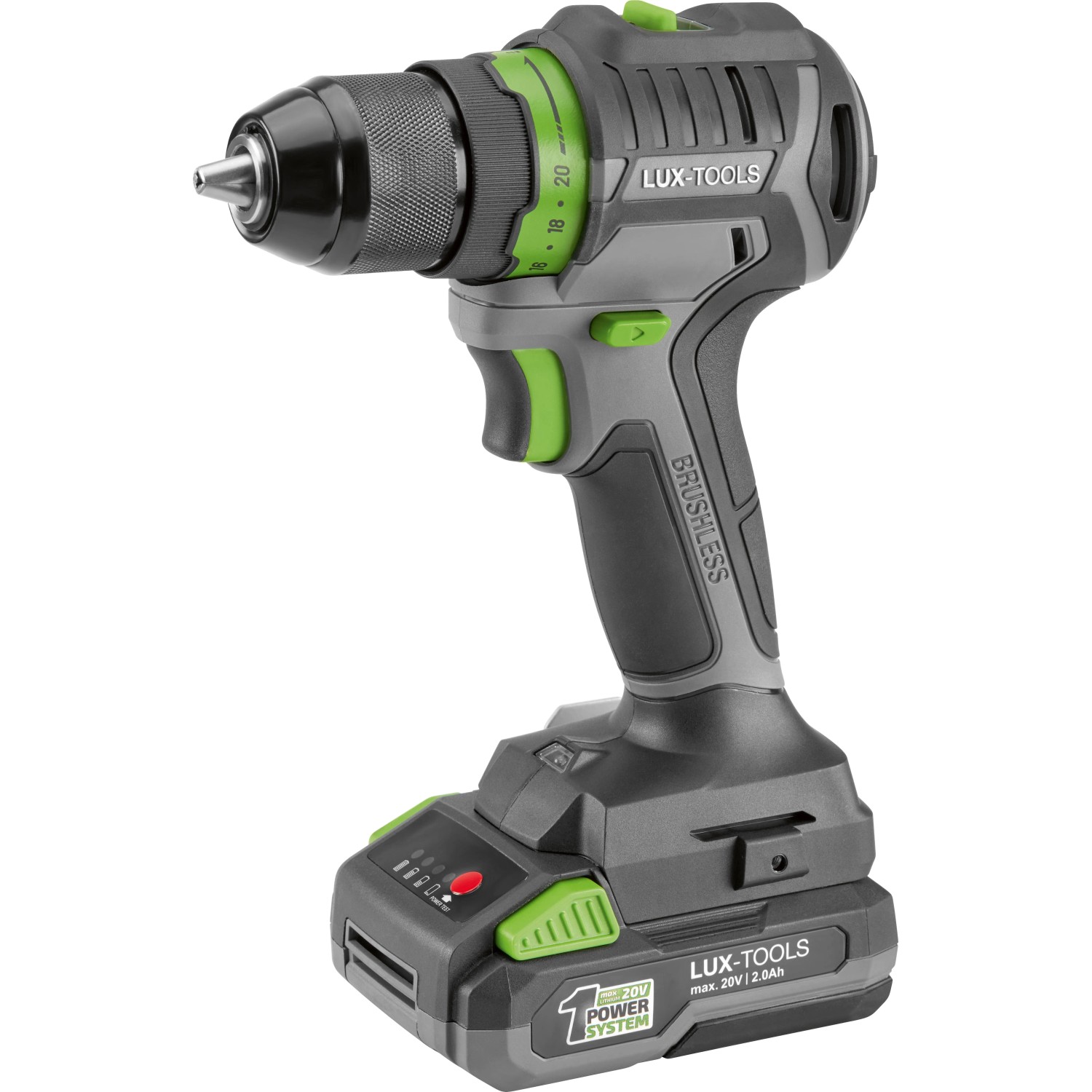 LUX-TOOLS Akku-Bohrschrauber Set 20 V 78 Teile