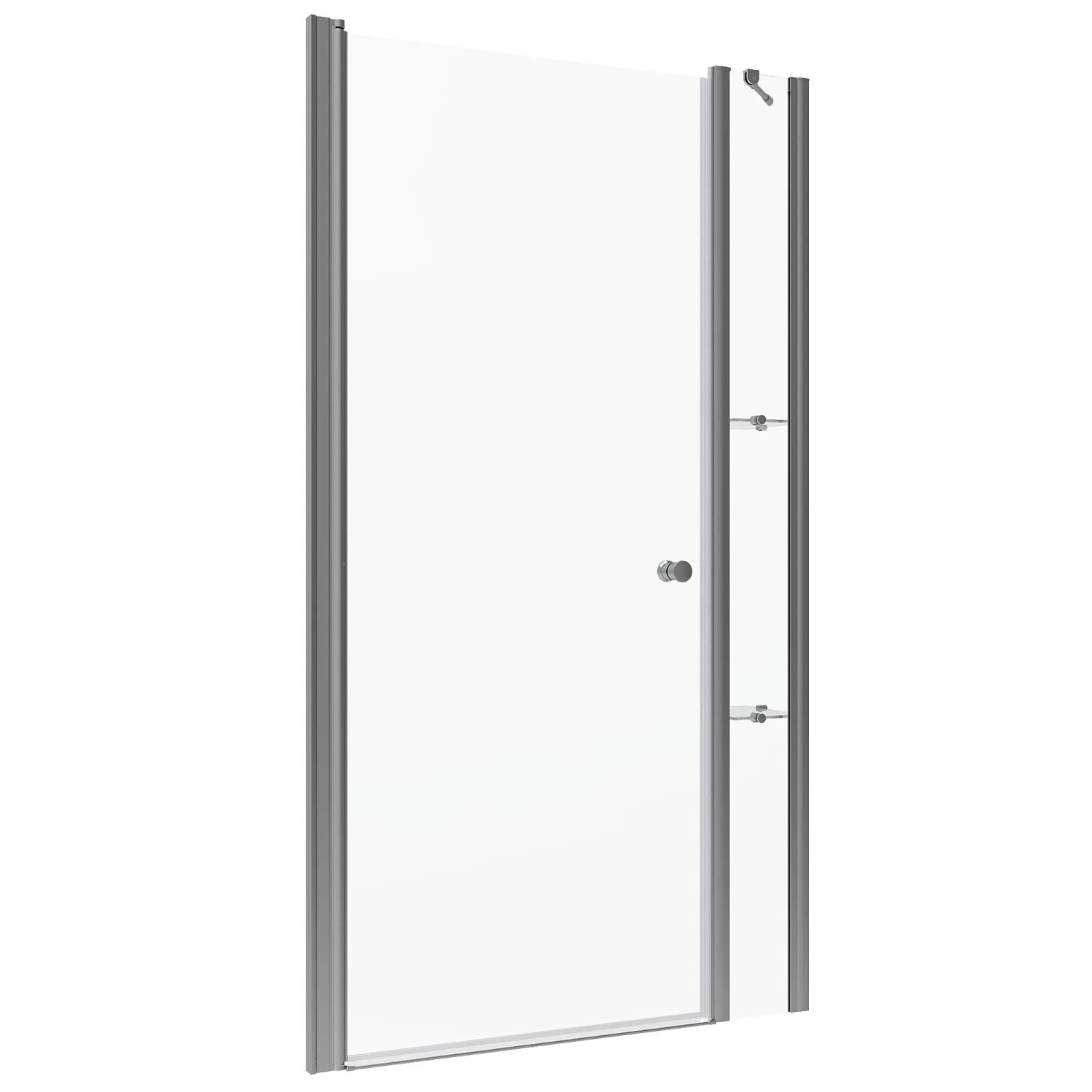 Aquabatos Nano Duschtür 110 x 197cm Duschabtrennung Nischentür Dusche Schwingtür 6mm Glaswand Duschwand mit Duschablage