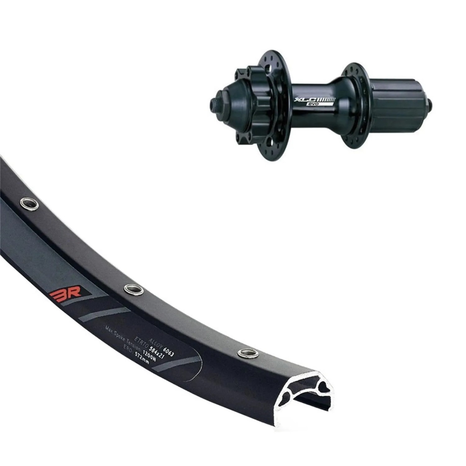 XLC H-Rad 26x1.9 RW-A06 6-Loch Schwarz SSP 32L
