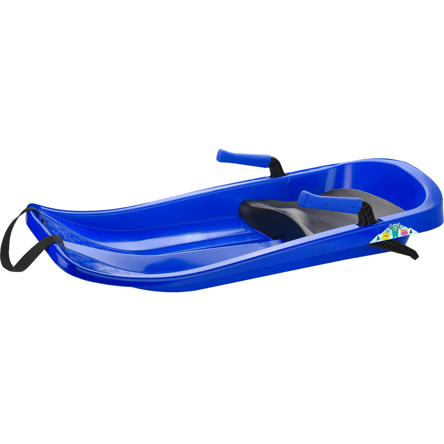 Bob-Schlitten Flash Kunststoff 15 cm x 85 cm x 41 cm Blau-Schwarz