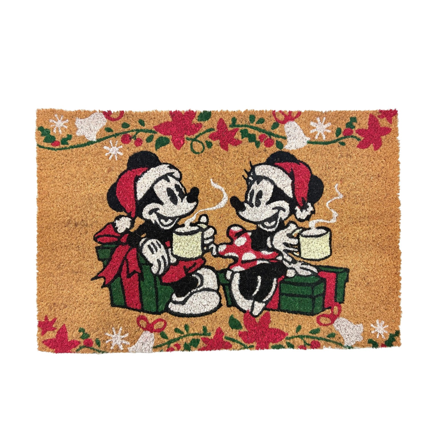 Disney Weihnachten-Deko Fußmatte Mickey u. Minnie 60 cm Mehrfarbig