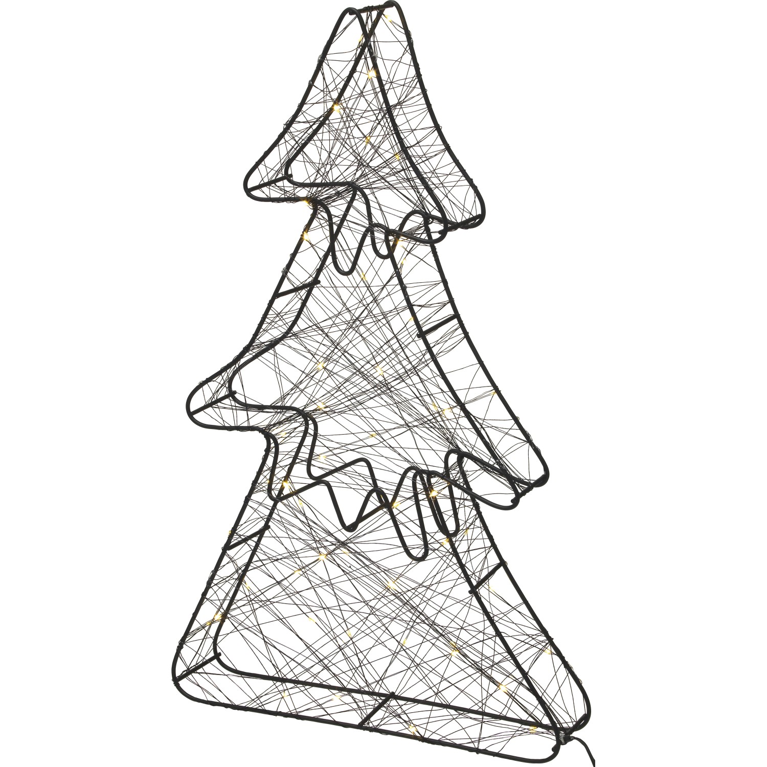 LED-Figur Tanne 50 cm Schwarz