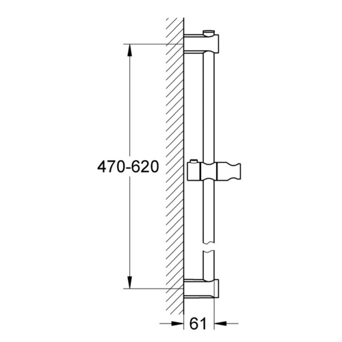 GROHE Brausestange »Vitalio Universal«, chromfarben - silberfarben