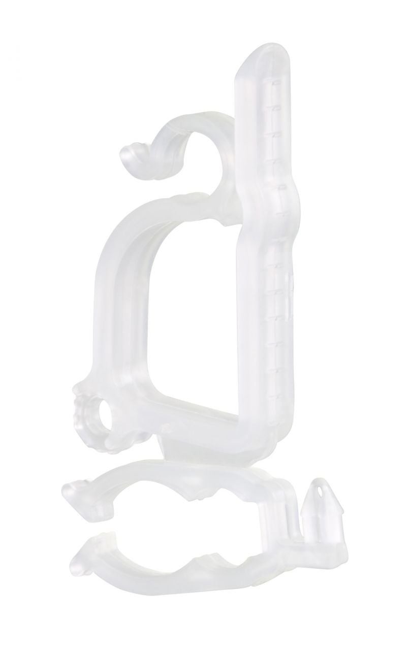 Riffelmacher Dachrinnenhalterung 6 cm für Lichterketten weiß - 10 Stück