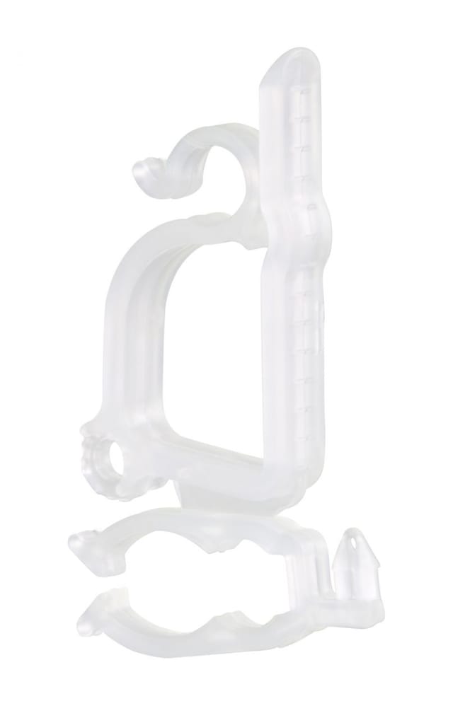 Riffelmacher Dachrinnenhalterung 6 cm für Lichterketten weiß - 10 Stück