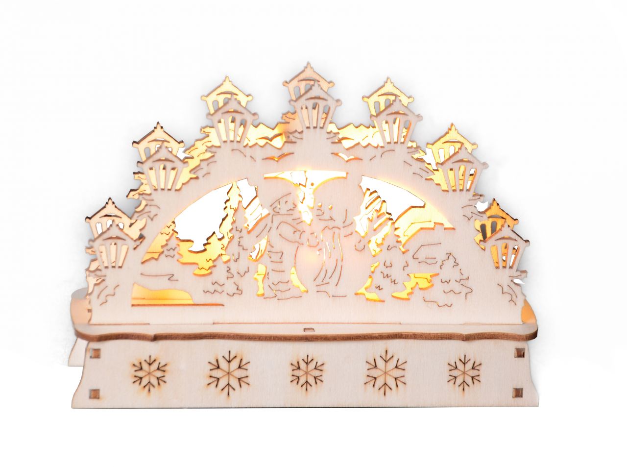 TrendLine LED Holzsilhouette 15 x 10 cm warmweiß mit Timer Bild 4