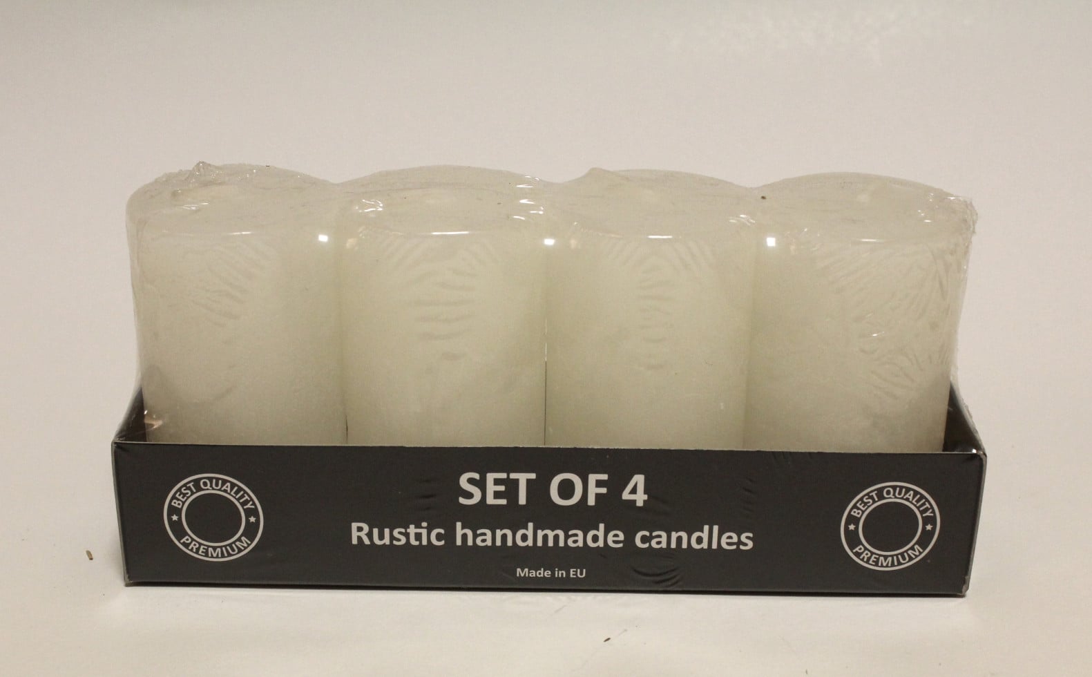 House of Rustic 4er Kerzen-Set champagner Ø 6 x 9 cm