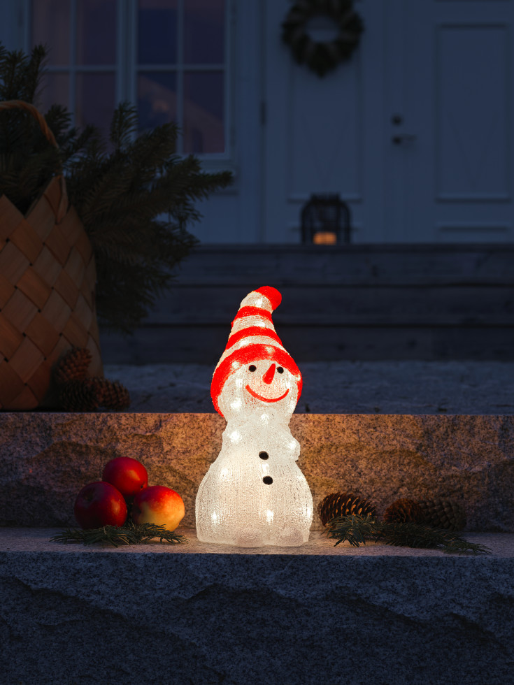 Konstsmide LED Acryl Schneemann 32 warm weiße Dioden