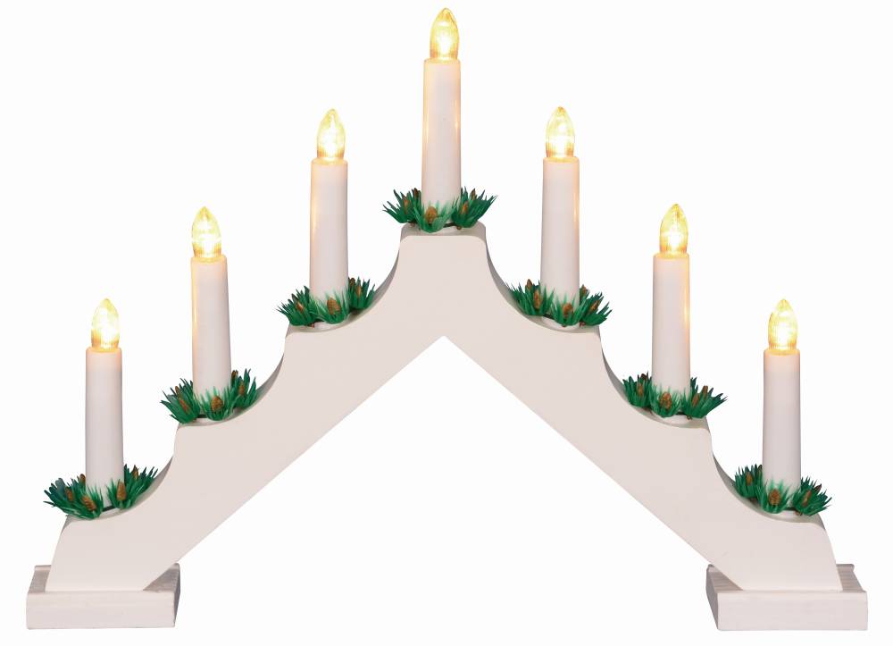 Trendline LED Weihnachtsholzbogen 42 x 33 cm warmweiß 7 LED
