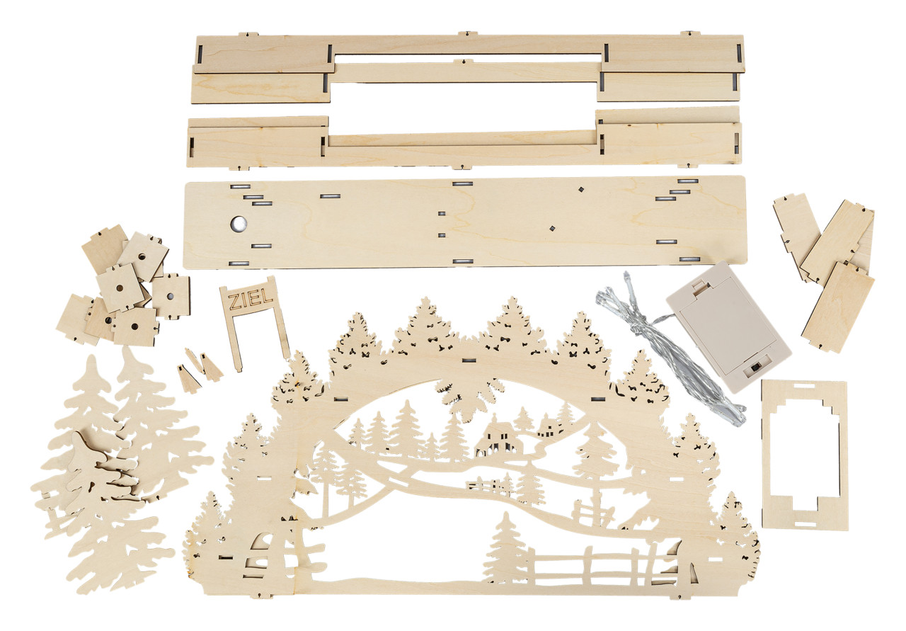 3D-Lichterbogen LED Bastelset DIY Holz Weihnachten 45 cm Bild 2