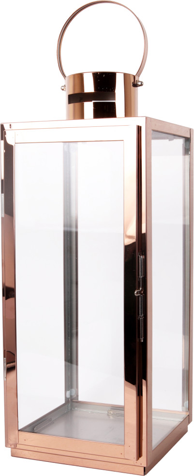 Deko Laterne Glas 41 x 17 cm transparent gold