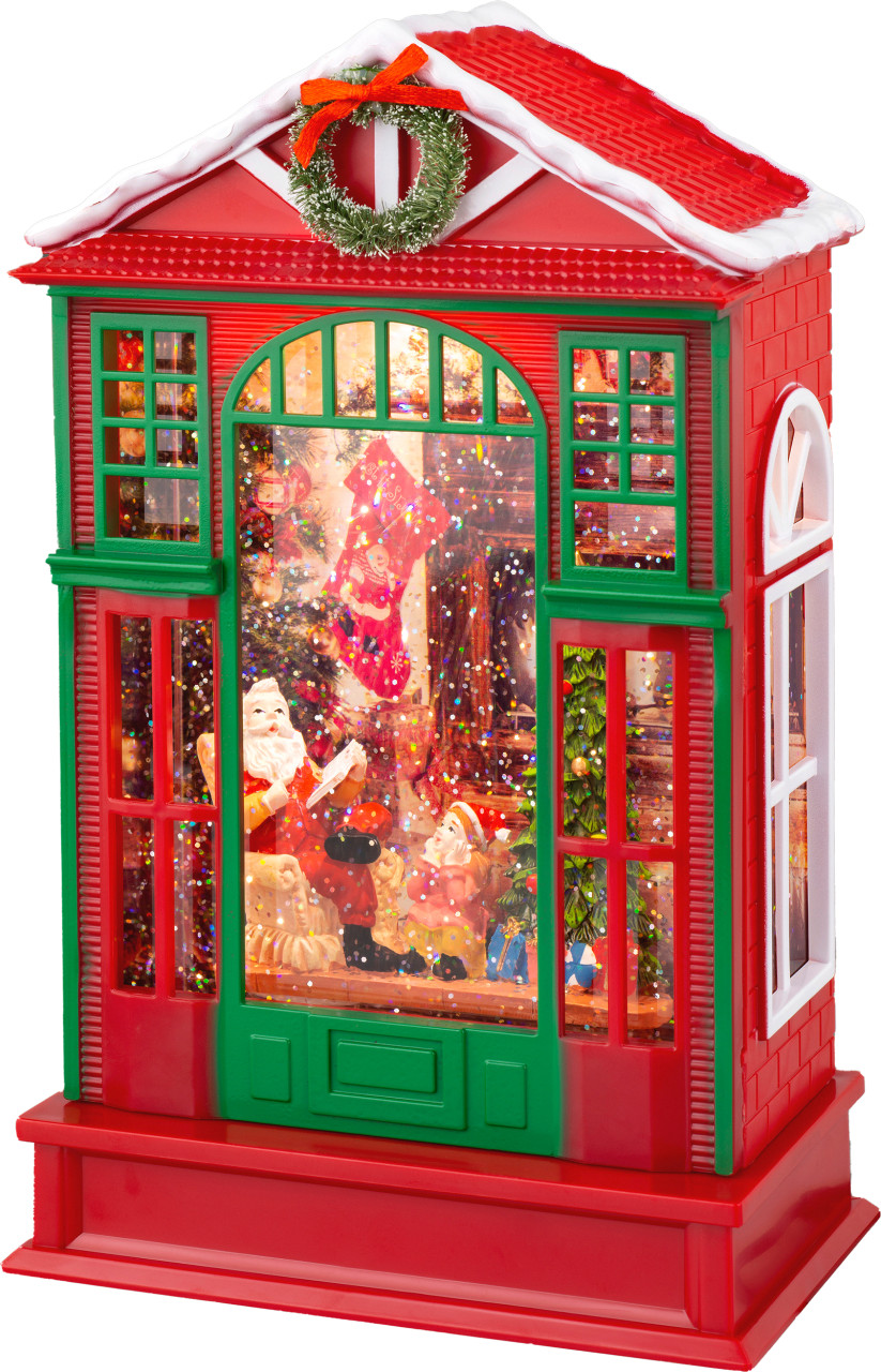 Lumineo LED Wassersprenkler batteriebetrieben mit Timer Kunststoff 26 x 16 cm warmweiß rot-grün