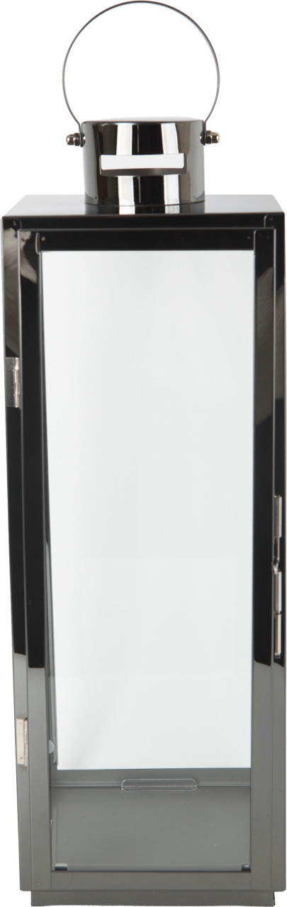 TrendLine Deko Laterne Edelstahl 13,5 x 14,5 x 40 cm schwarz