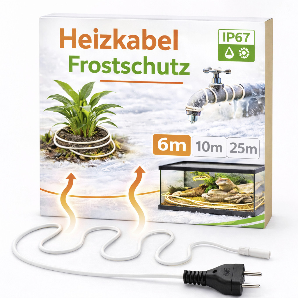 BioGreen Bodenheizkabel für Pflanzen weiß 6 m 50 W Bild 3