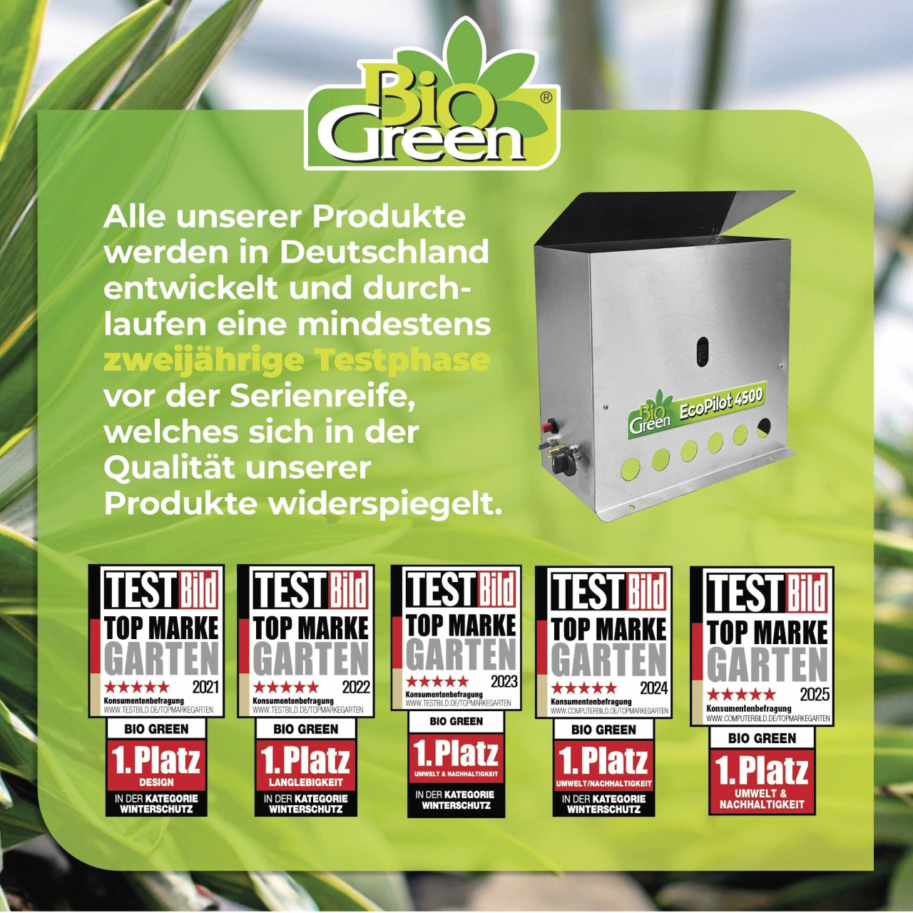 BioGreen Gasgewächshausheizung EcoPilot silber 38,8 x 40,2 cm 4500 W Bild 5