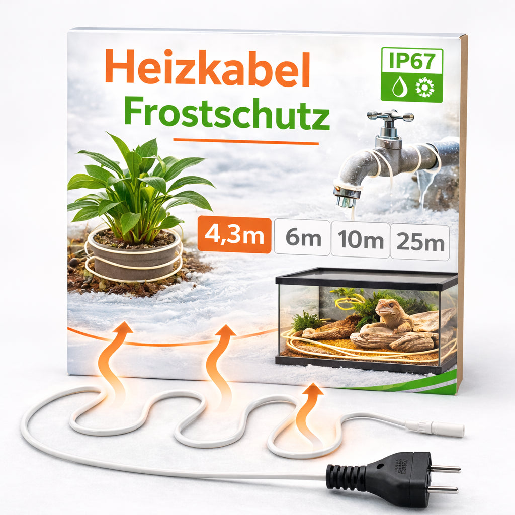 BioGreen Bodenheizkabel für Pflanzen weiß 4,3 m 25 W Bild 3