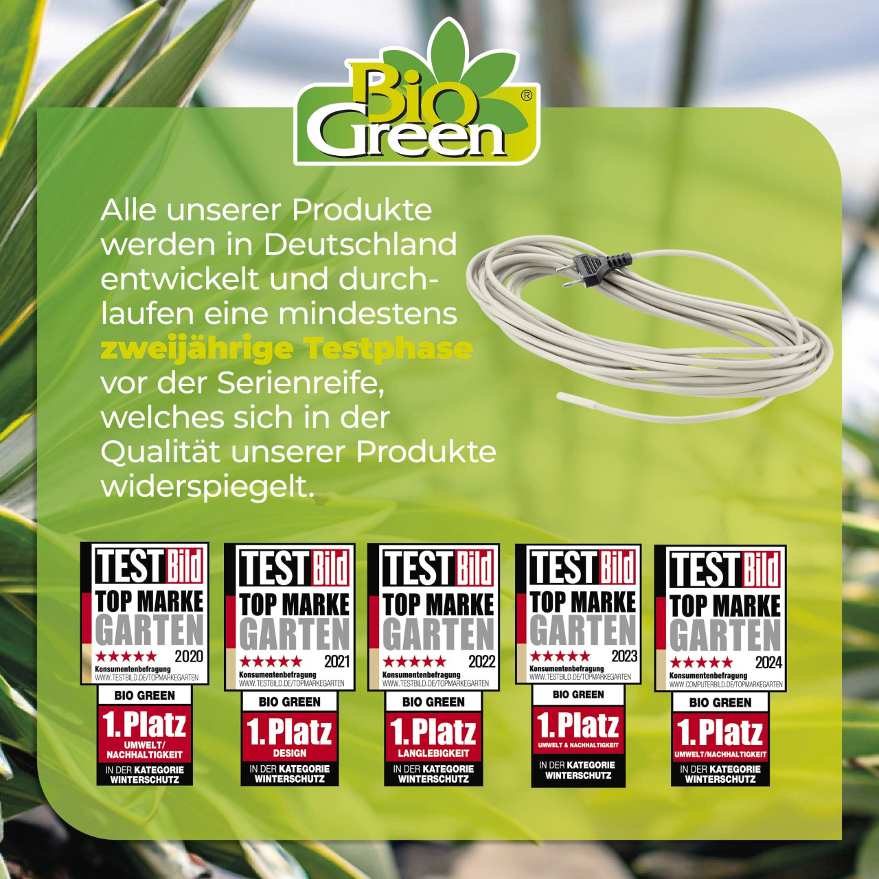 BioGreen Bodenheizkabel für Pflanzen weiß 25 m 320 W Bild 4